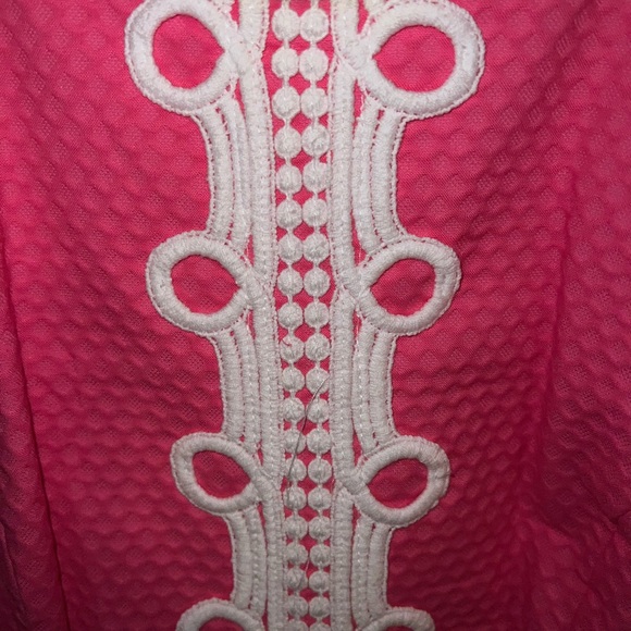 LILLY PULITZER Annabelle Pink White Halter Tank Top Blouse - Size 4 - Picture 5 of 7